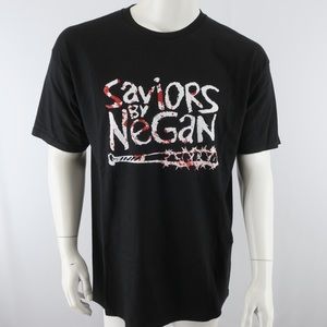 The Walking Dead TWD Saviors By Negan T Shirt Size‎ Large Production Crew Shirt